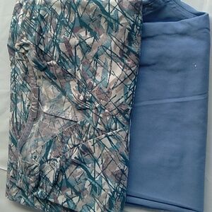 🩺 WS Fundamentals mauve, blue and plum purple scrubs set size small